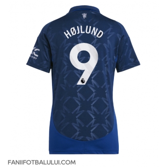 Manchester United Rasmus Hojlund #9 Tricou Fotbal Replică 2024-25 Femei Deplasare